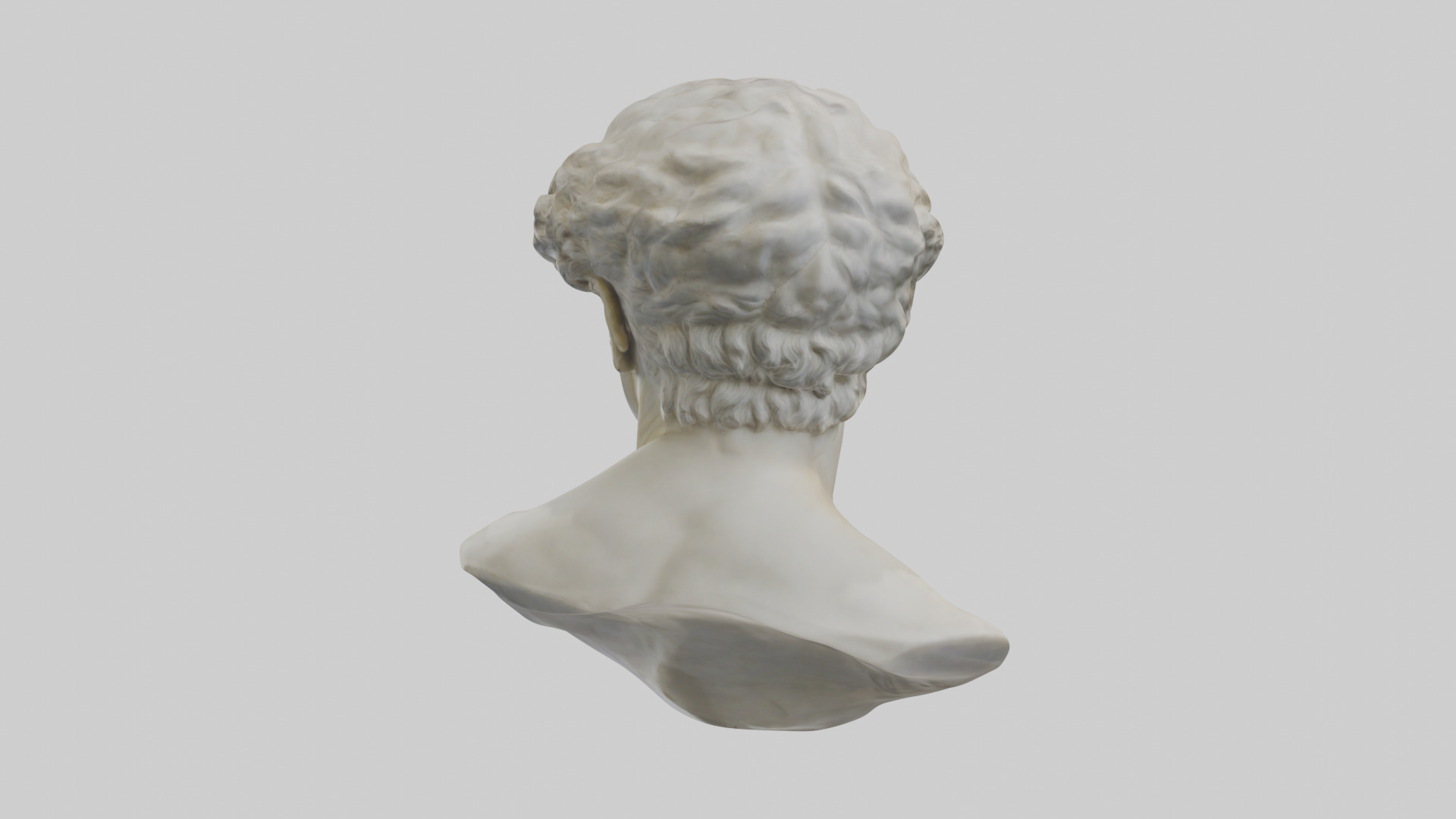 Michelangelos David bust model Low-poly 3D model_2