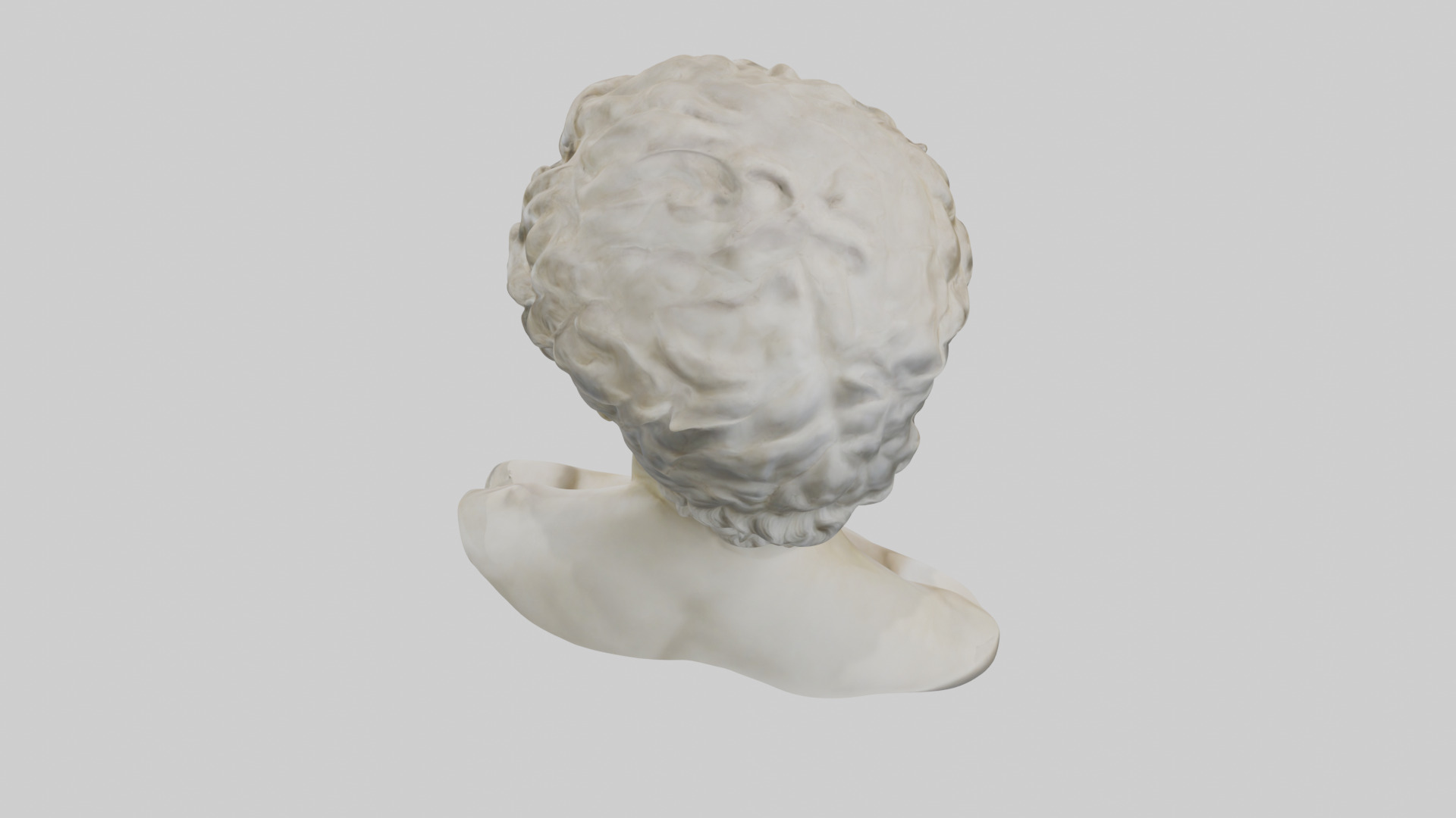 Michelangelos David bust model Low-poly 3D model_15
