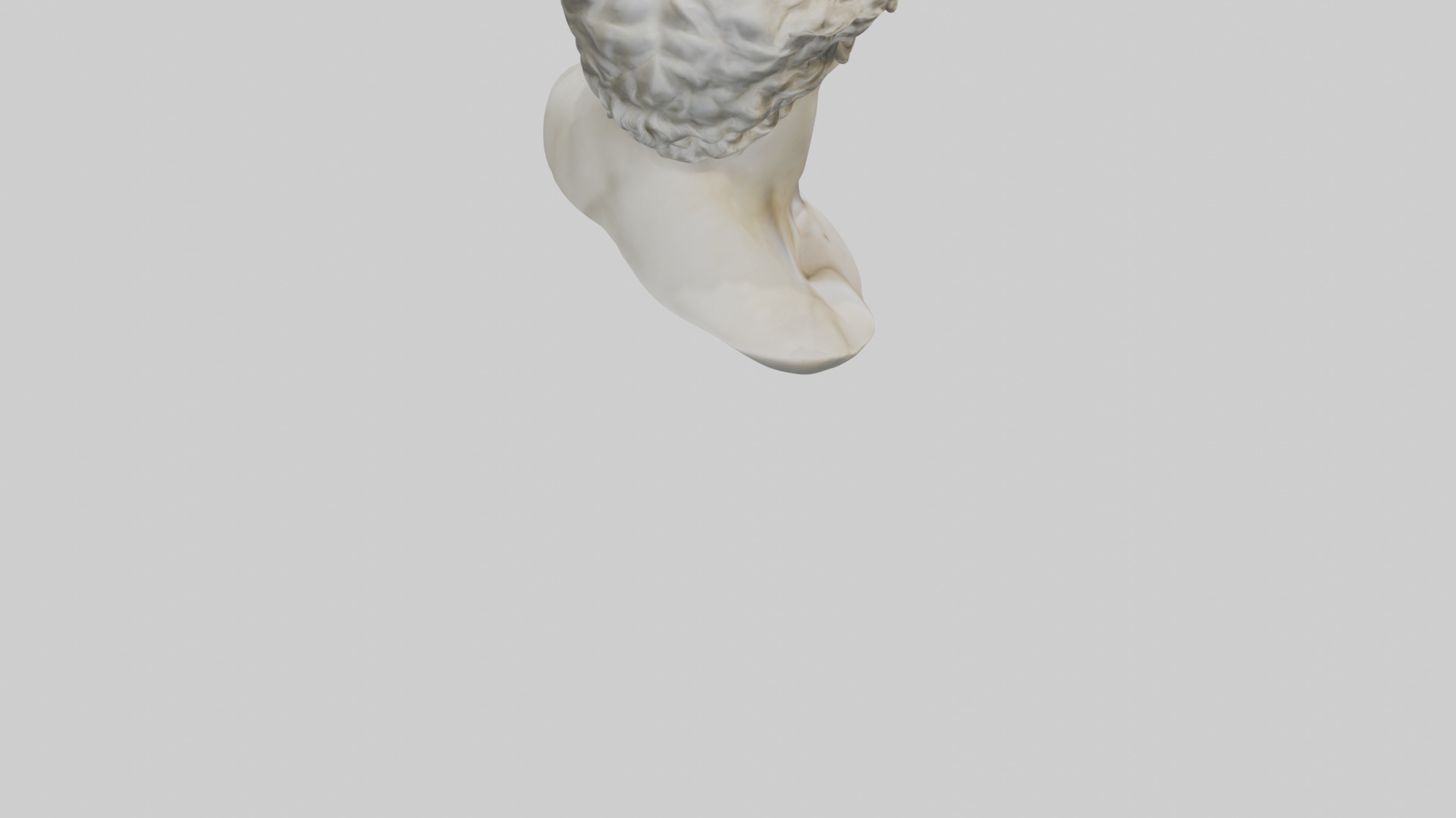 Michelangelos David bust model Low-poly 3D model_6