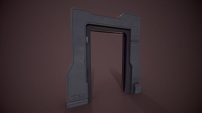 Sci Fi Door Low-poly 3D model