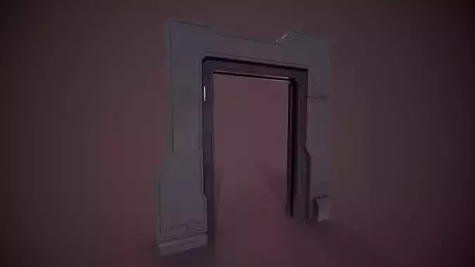 Sci Fi Door Low-poly 3D model