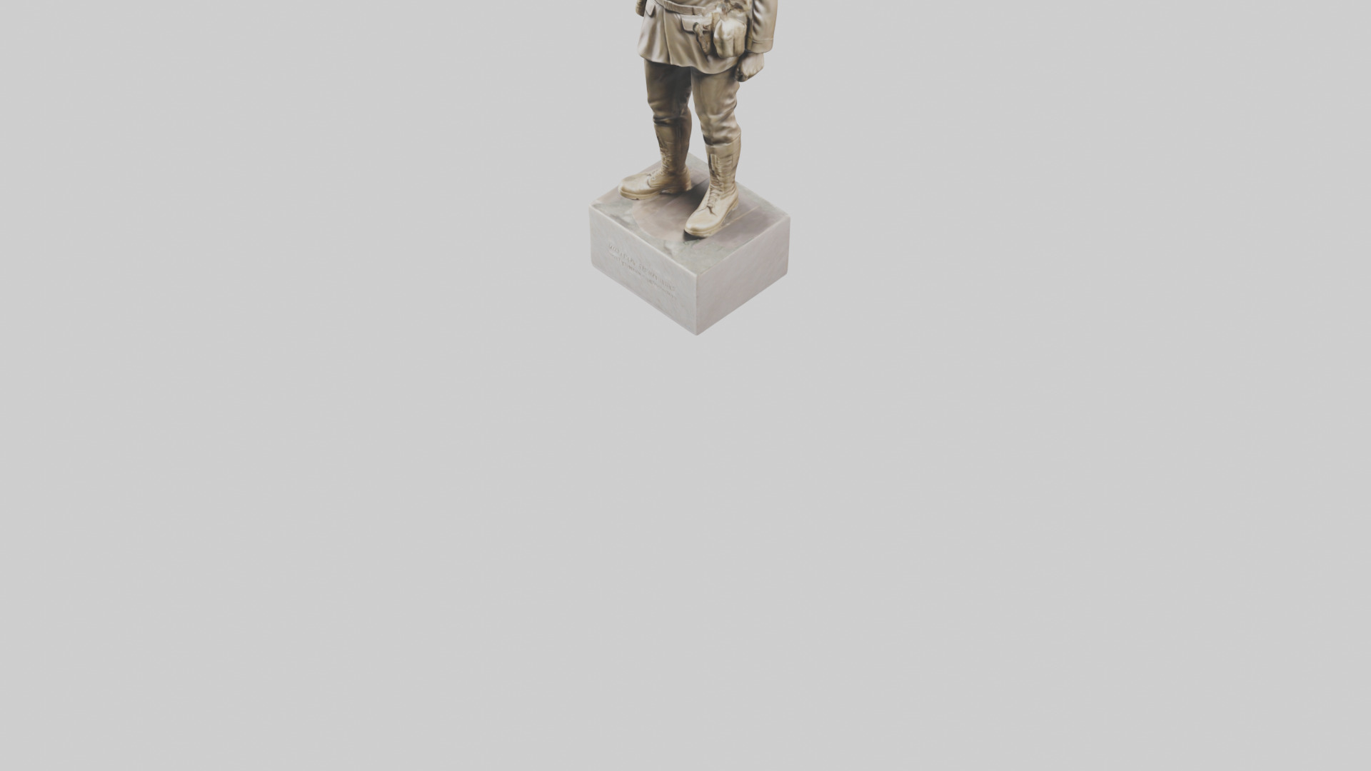 Military Soldier Memorial Statue model Low-poly 3D model_7