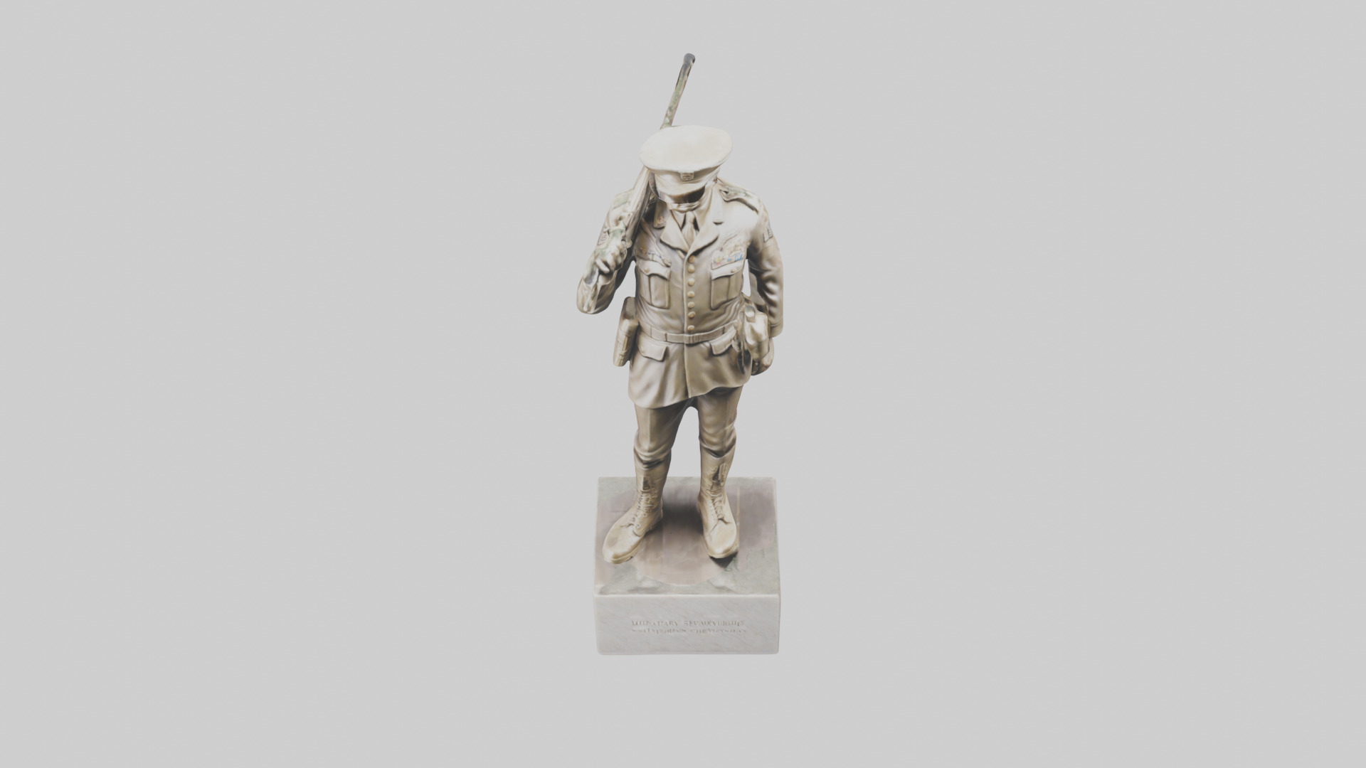 Military Soldier Memorial Statue model Low-poly 3D model_16