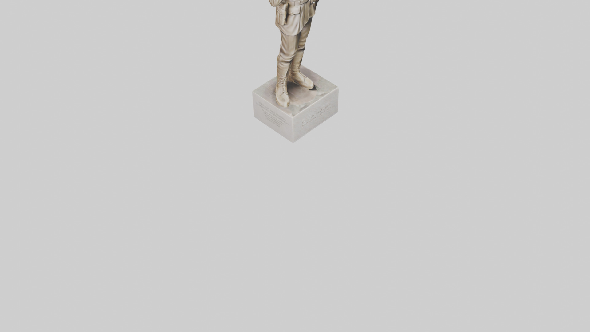 Military Soldier Memorial Statue model Low-poly 3D model_8