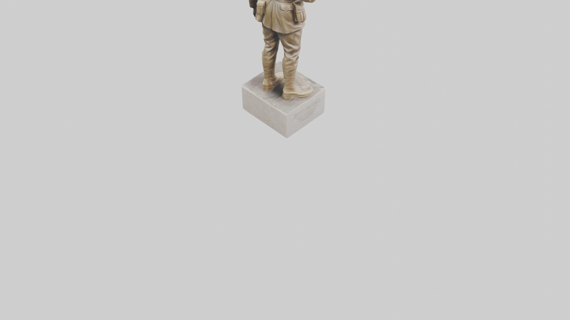 Military Soldier Memorial Statue model Low-poly 3D model_6