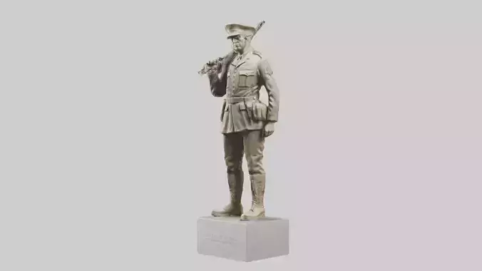 Military Soldier Memorial Statue model