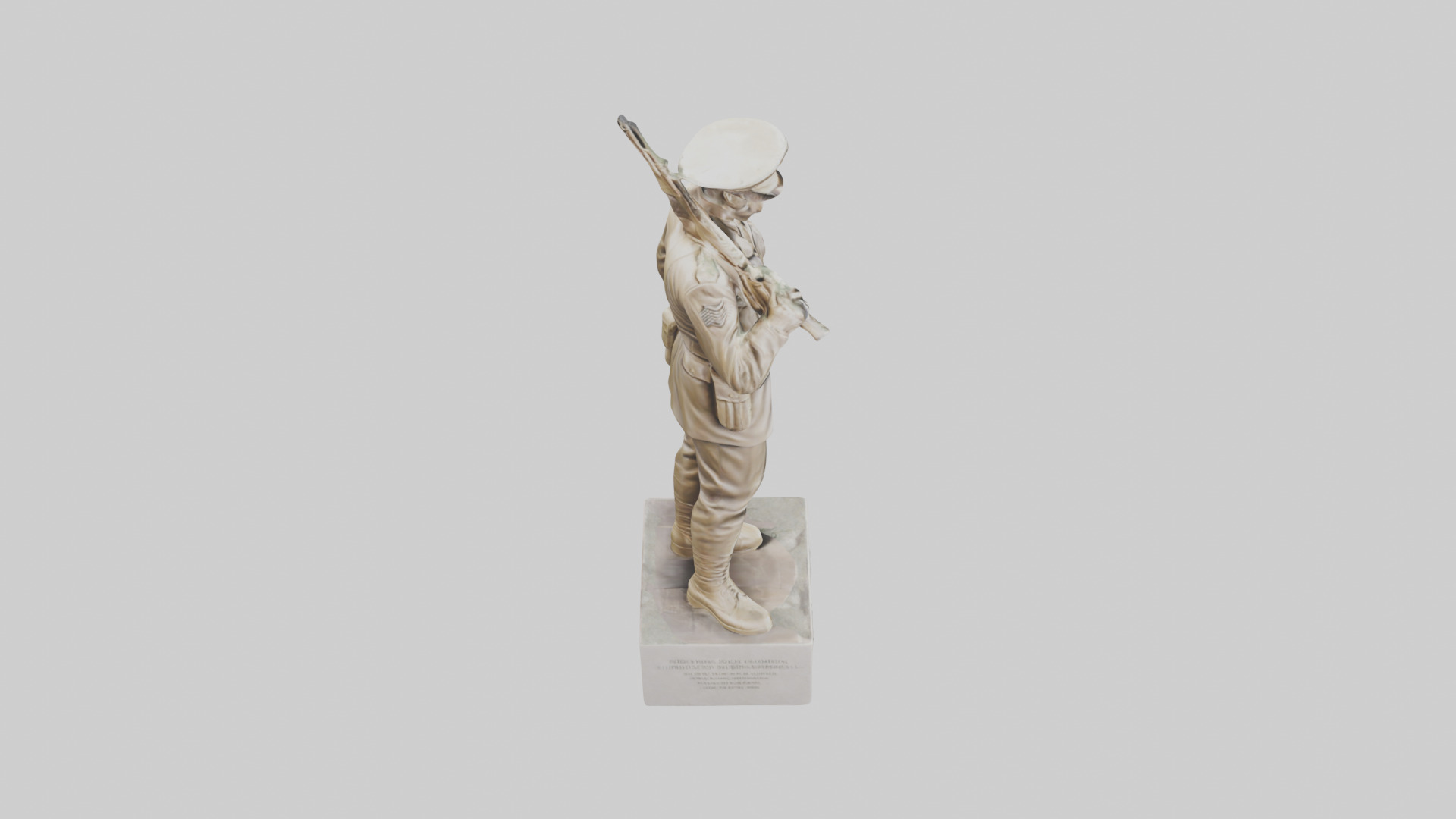 Military Soldier Memorial Statue model Low-poly 3D model_18