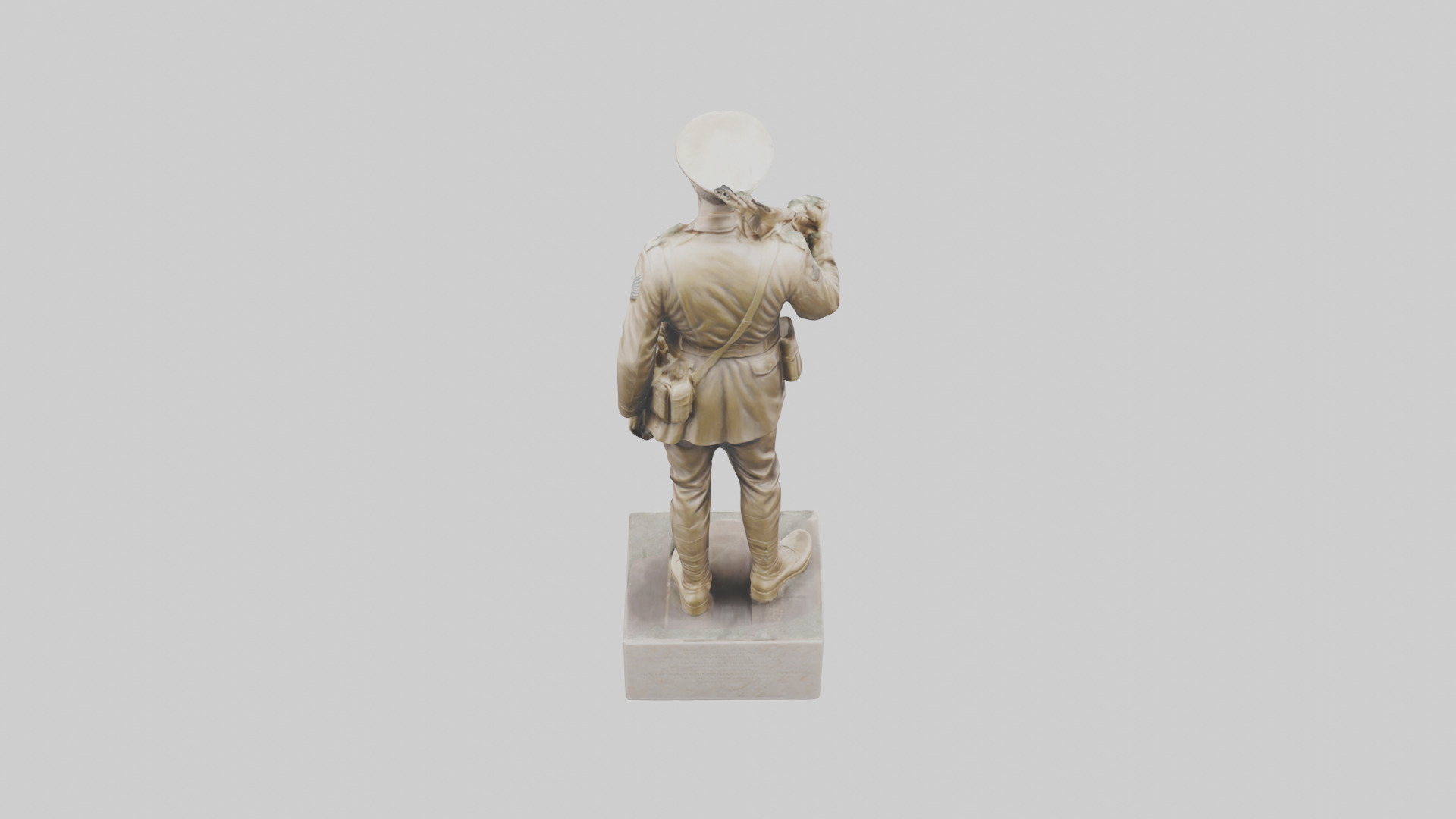 Military Soldier Memorial Statue model Low-poly 3D model_15
