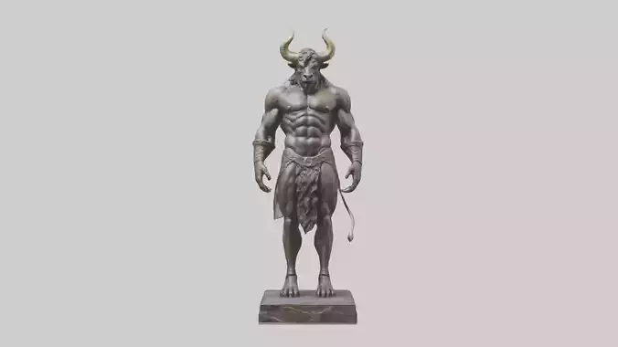 Minotaur statue model