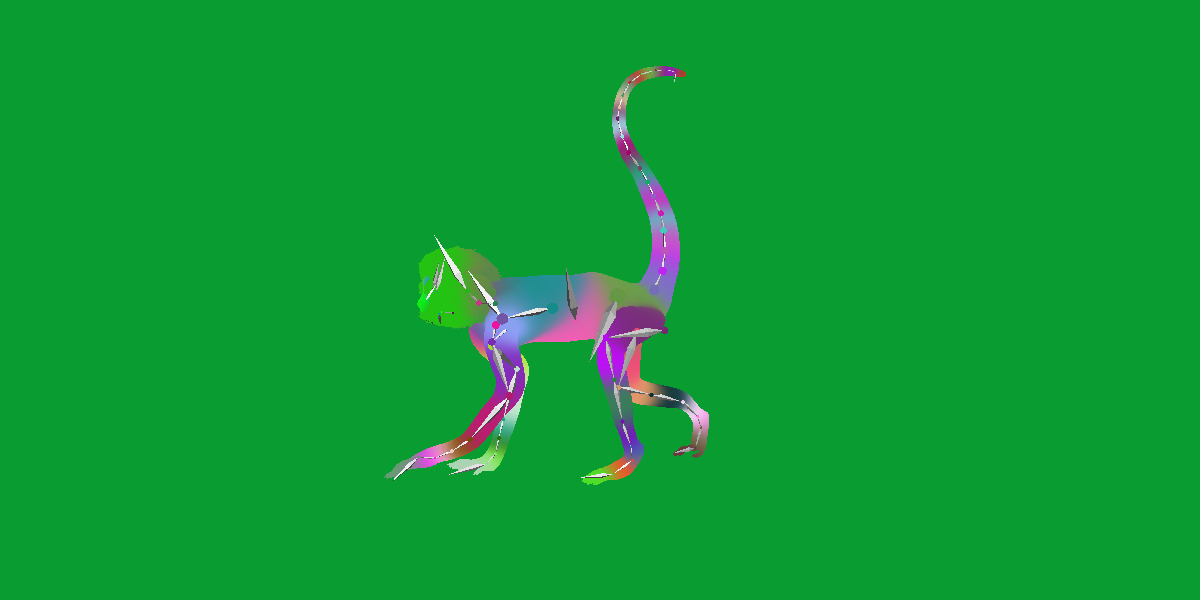 Spider Monkey Low-poly 3D model_35