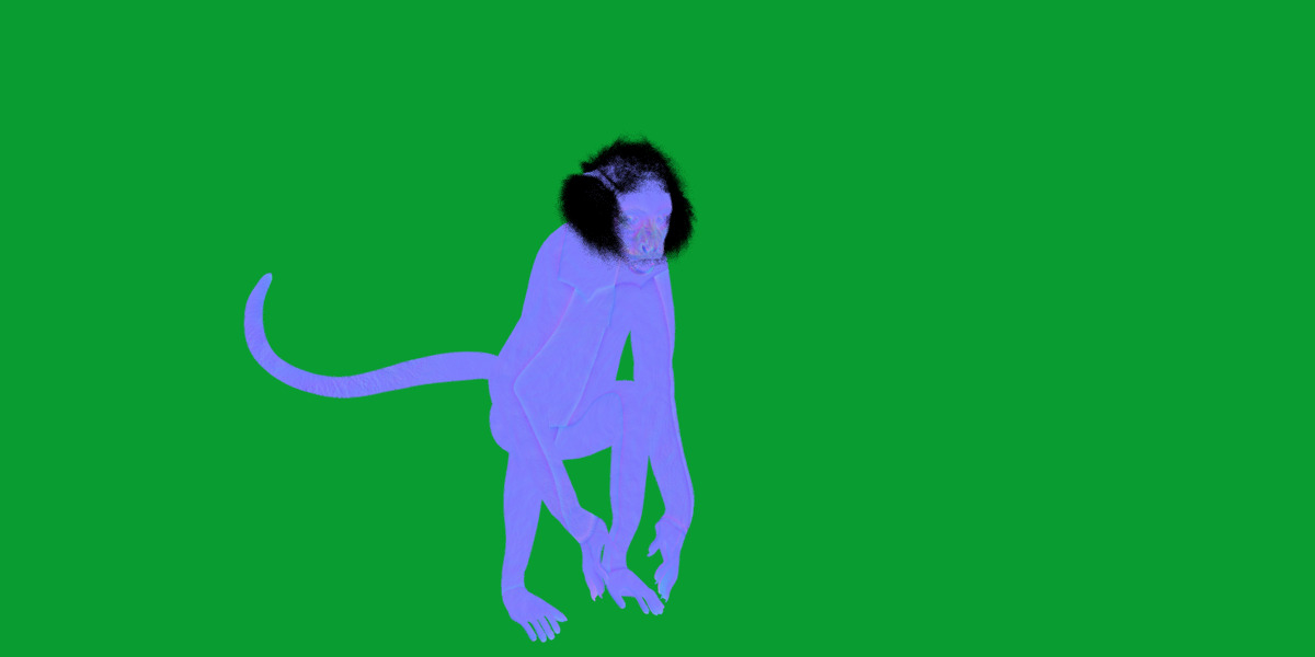 Spider Monkey Low-poly 3D model_11