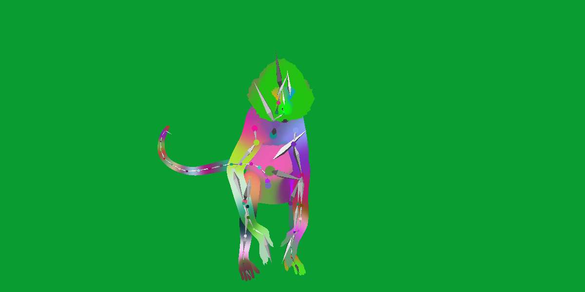 Spider Monkey Low-poly 3D model_36