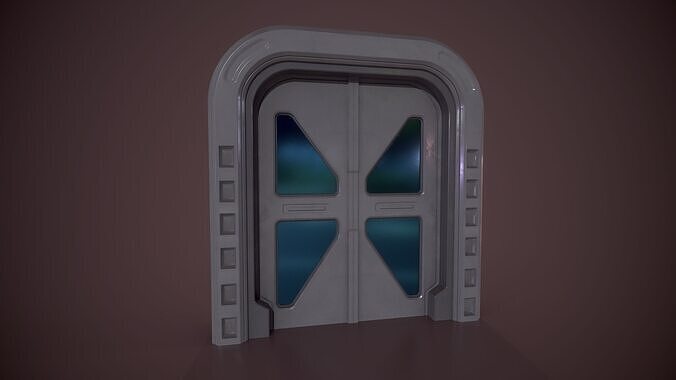 Sci Fi Door Low-poly 3D model