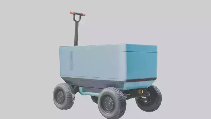 Modern Electric Wagon model Low-poly 3D model