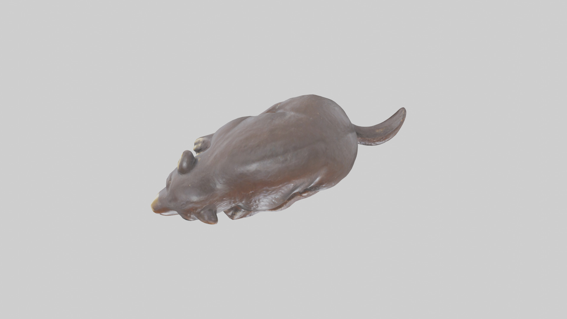 Mole statue model Low-poly 3D model_14