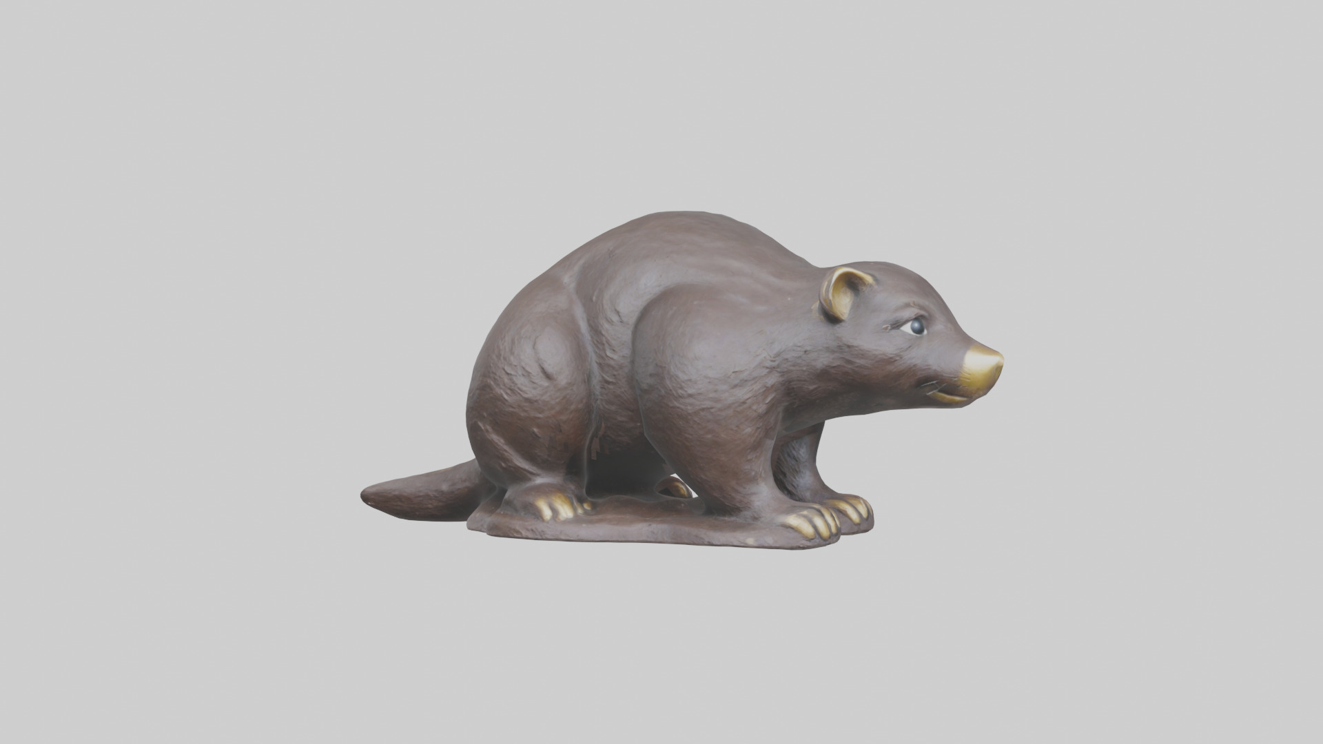 Mole statue model Low-poly 3D model_3