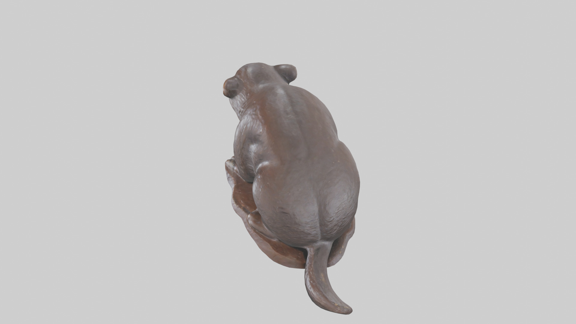 Mole statue model Low-poly 3D model_17