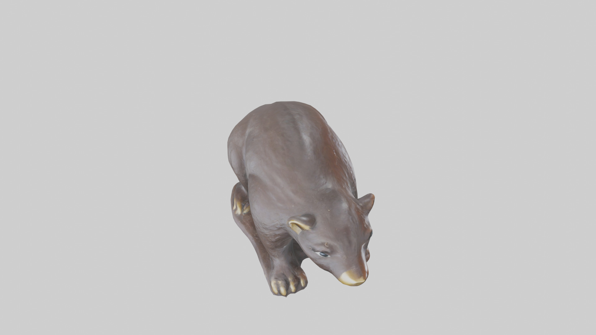 Mole statue model Low-poly 3D model_18