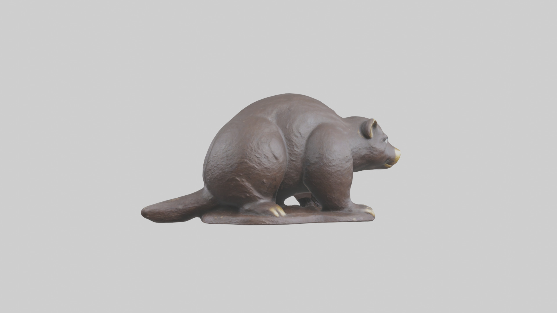 Mole statue model Low-poly 3D model_1