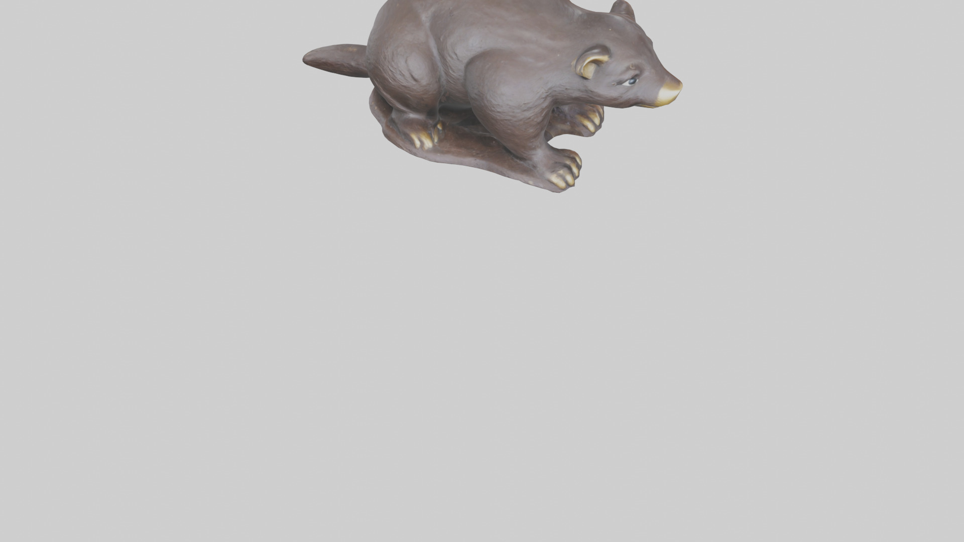 Mole statue model Low-poly 3D model_5