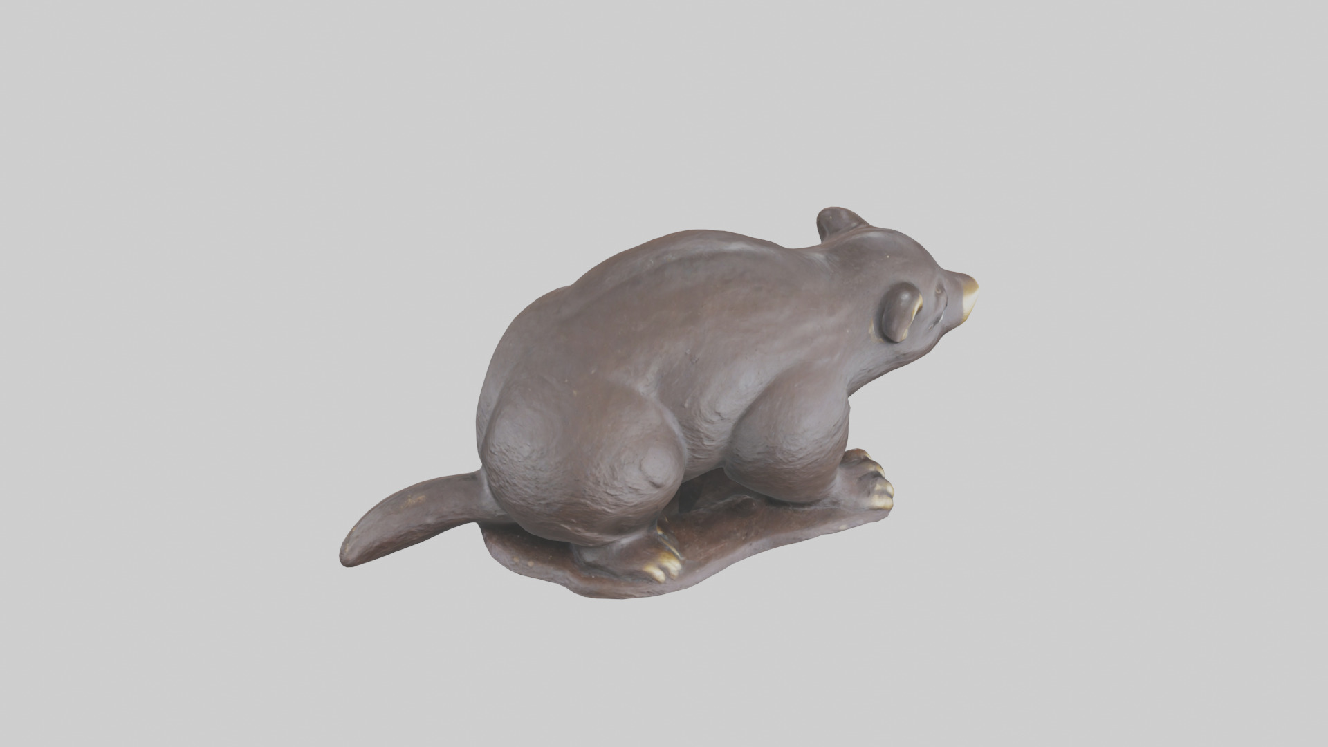 Mole statue model Low-poly 3D model_15