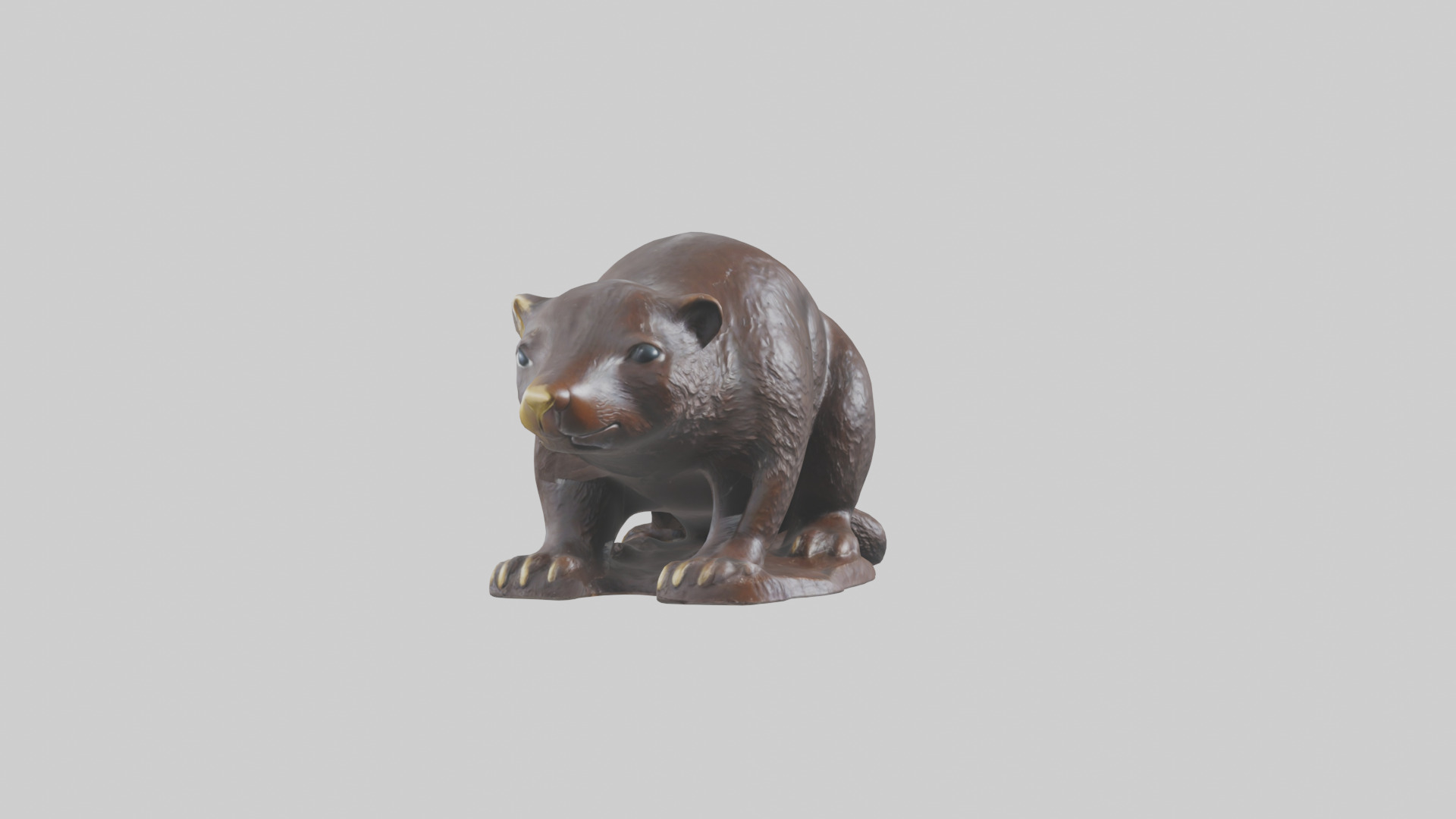 Mole statue model Low-poly 3D model_8