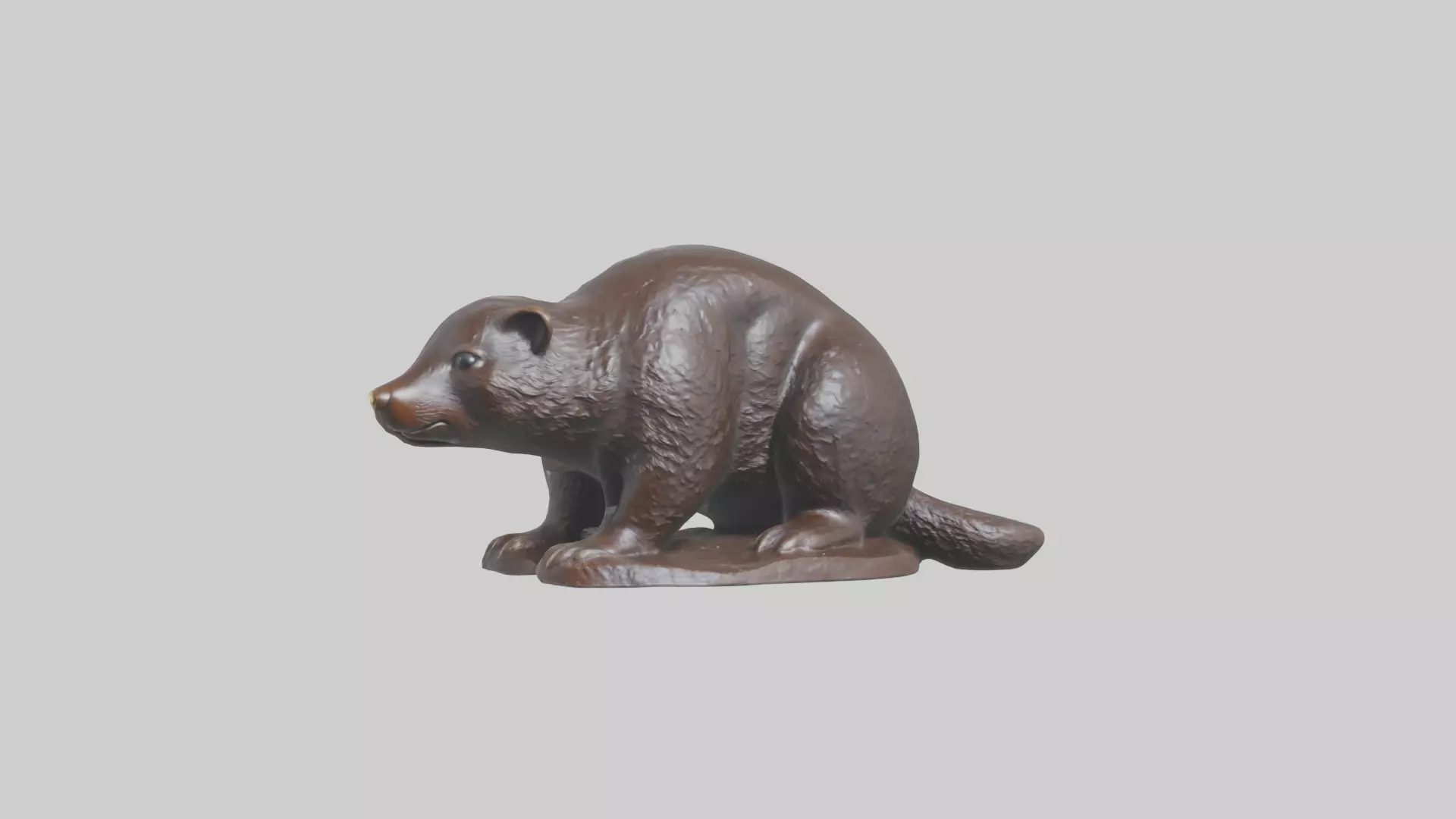 Mole statue model Low-poly 3D model_0