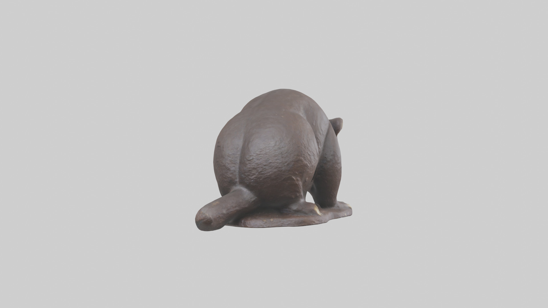 Mole statue model Low-poly 3D model_2