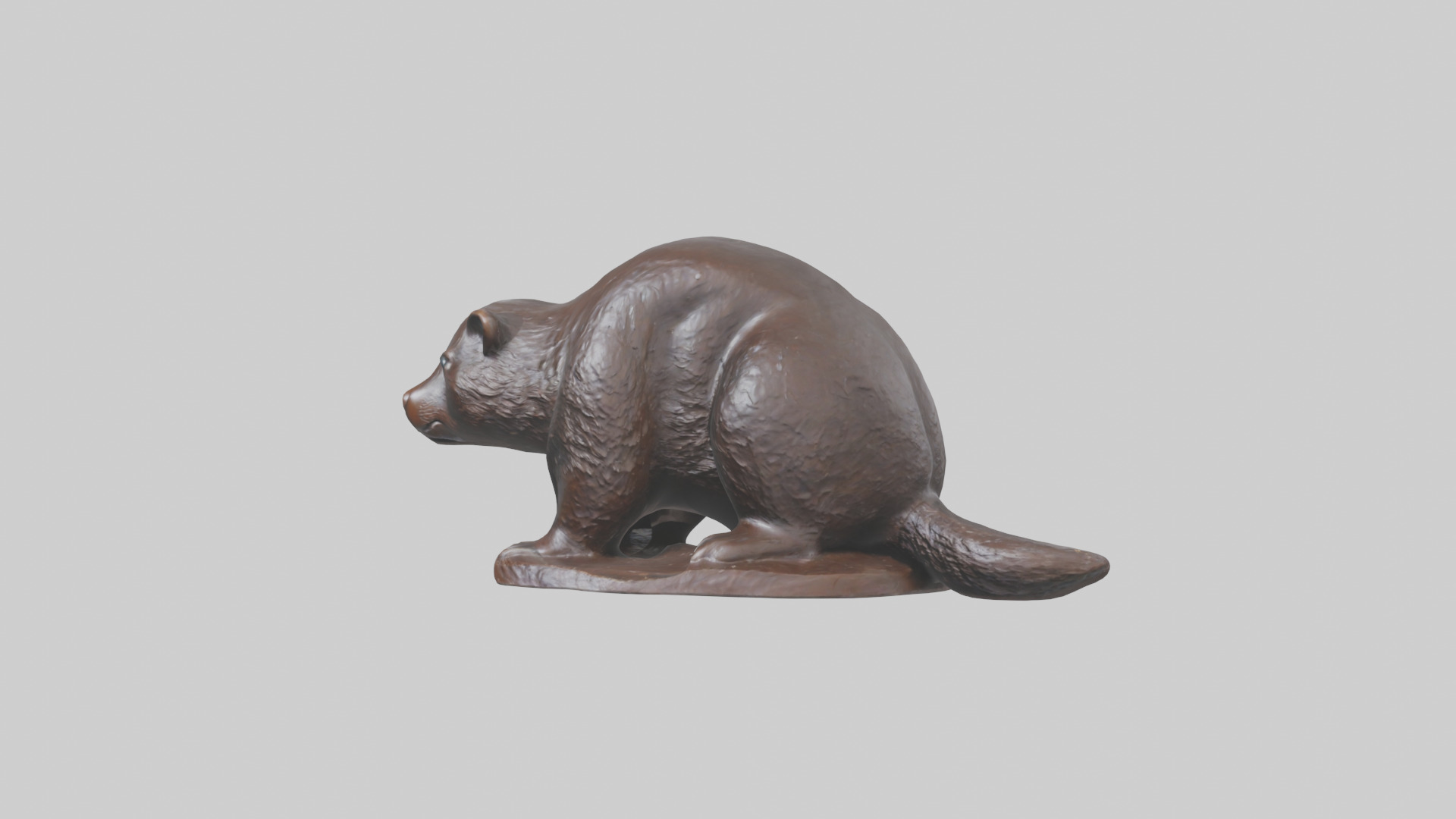 Mole statue model Low-poly 3D model_9
