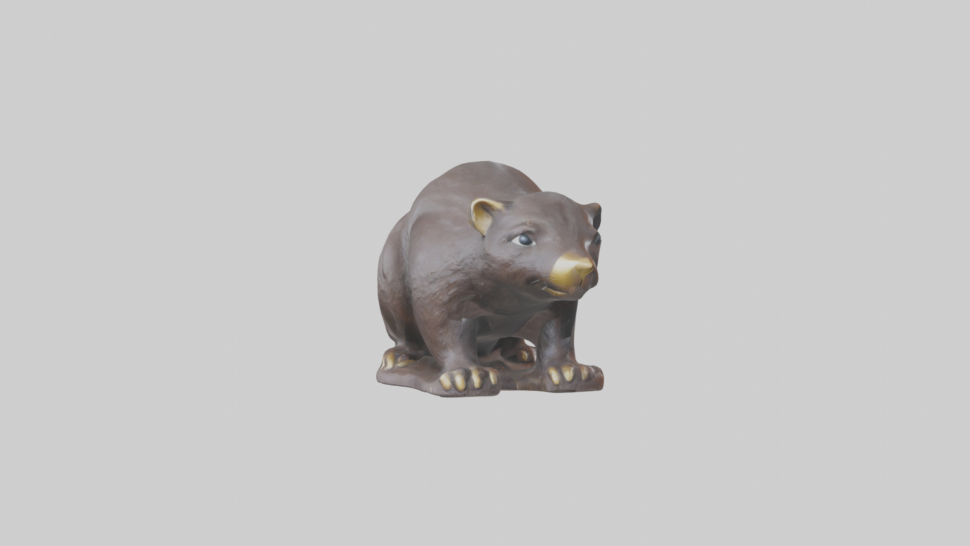 Mole statue model Low-poly 3D model_13