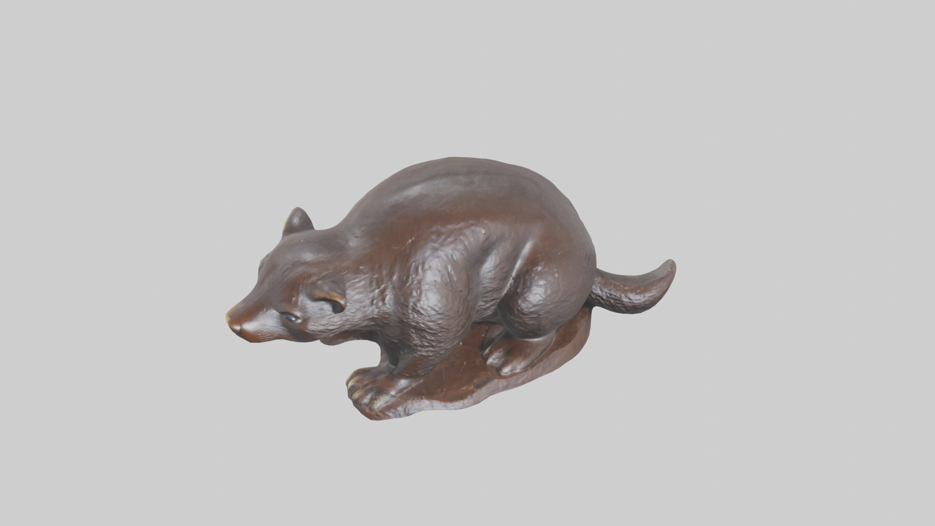Mole statue model Low-poly 3D model_16