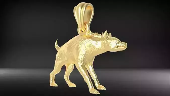 Hyena Animal Pendant  3D print model