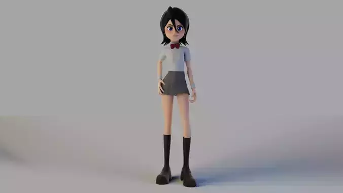 Rukia Kuchiki student from bleach anime 3dmodeling and regging 3D model