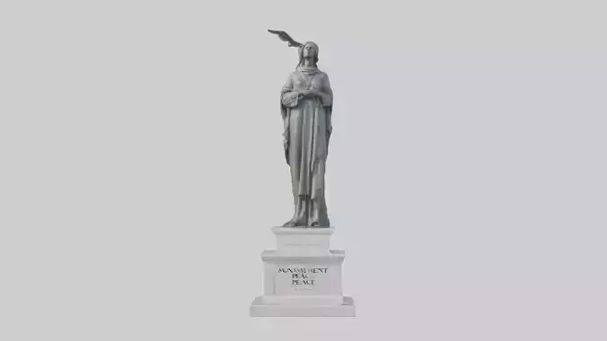 Monument to Peace statue model Low-poly 3D model