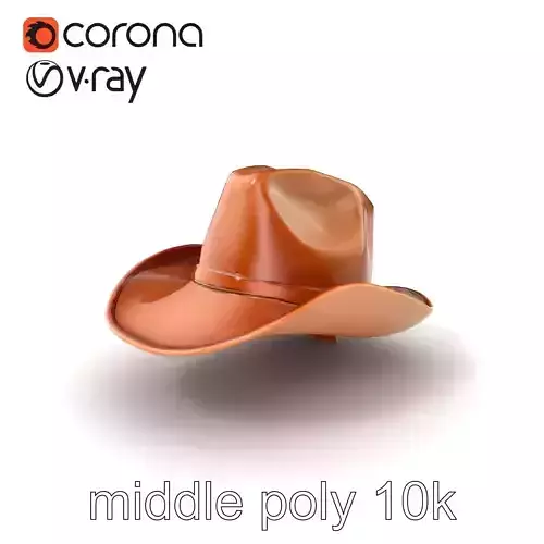 Cowboy Hat High Crown Leather Texture Model Pack
