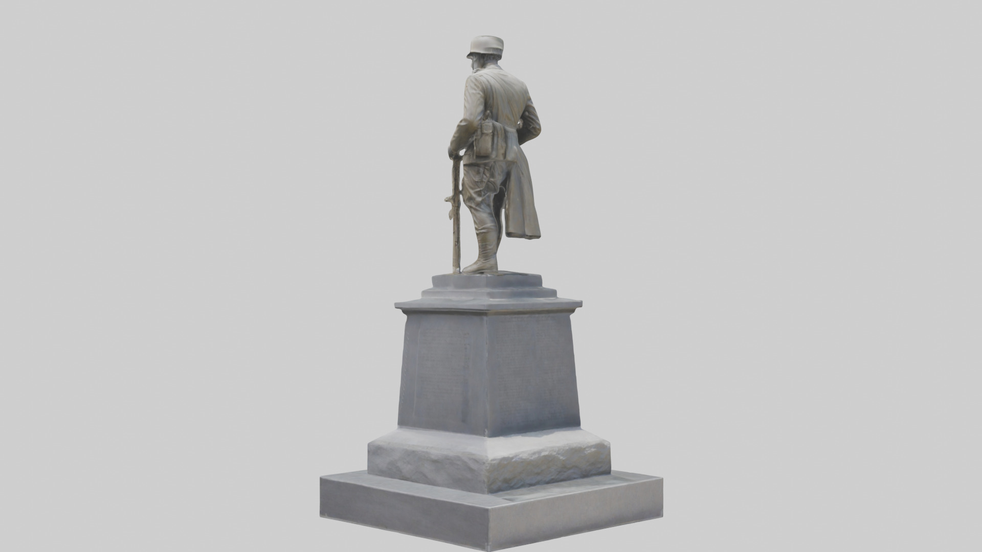 Monument to the Fallen Soldier Sculpture model Low-poly 3D model_3