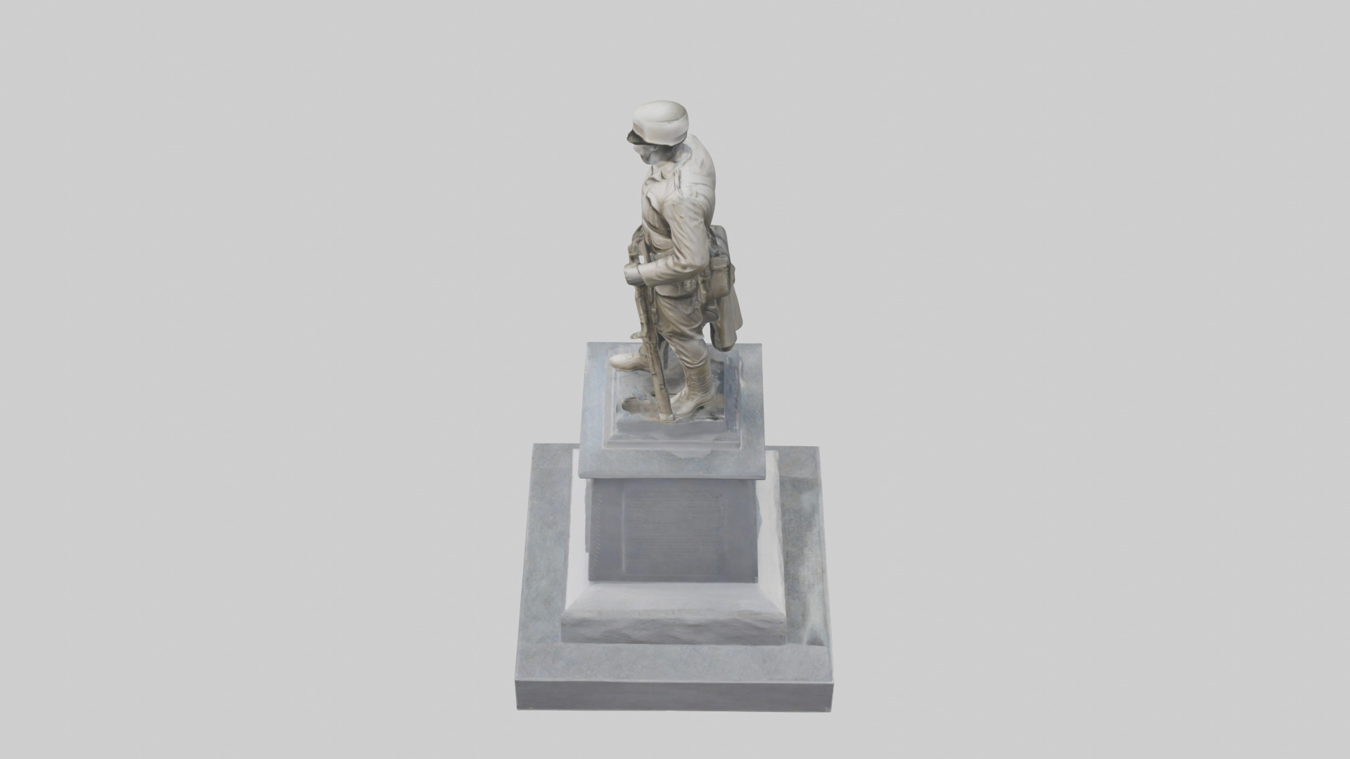 Monument to the Fallen Soldier Sculpture model Low-poly 3D model_17