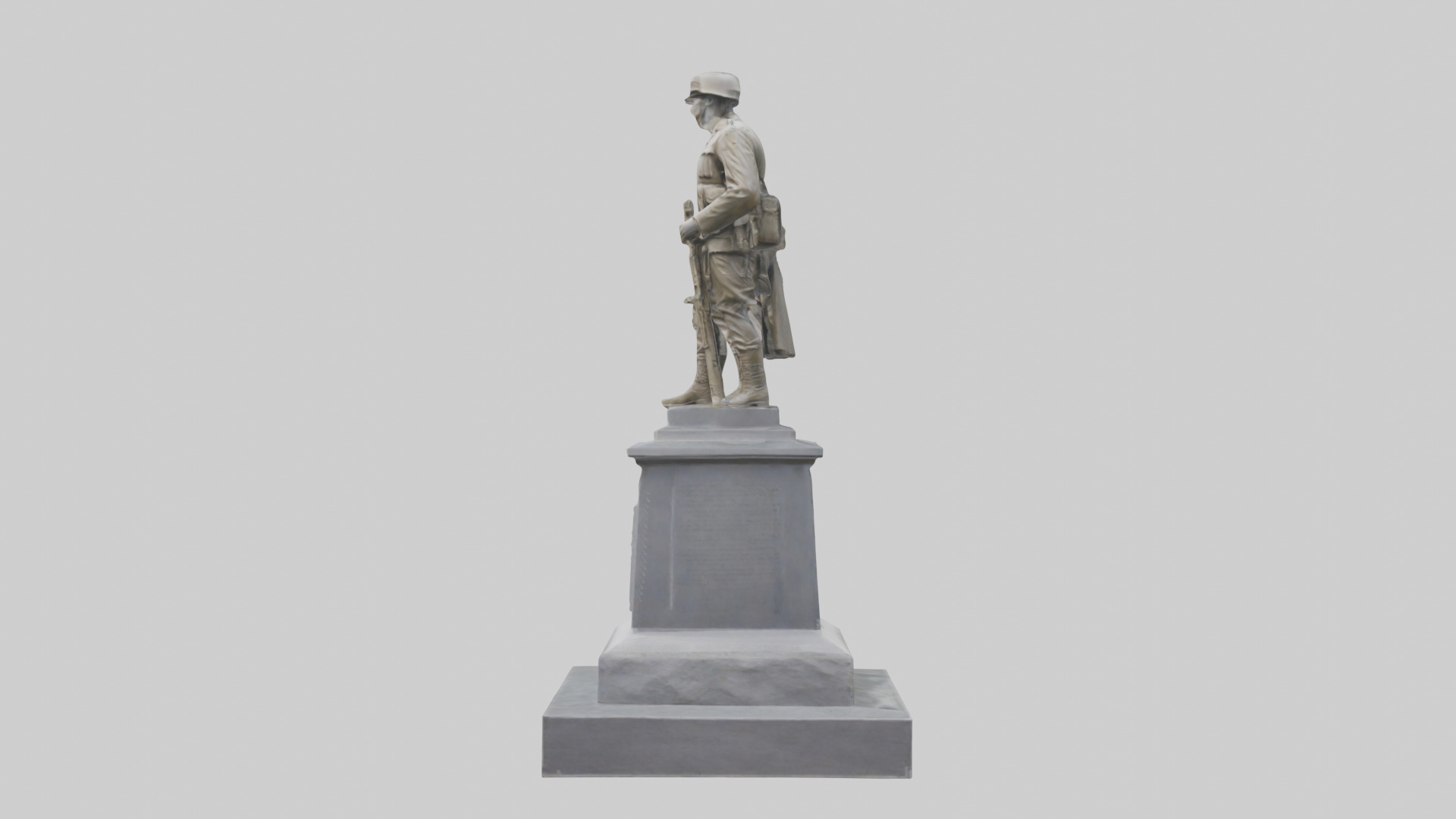 Monument to the Fallen Soldier Sculpture model Low-poly 3D model_12