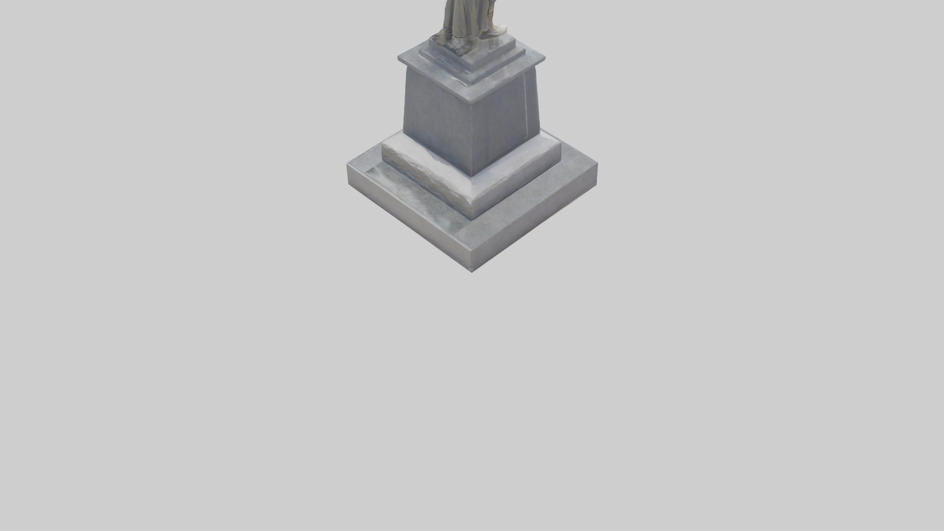 Monument to the Fallen Soldier Sculpture model Low-poly 3D model_6