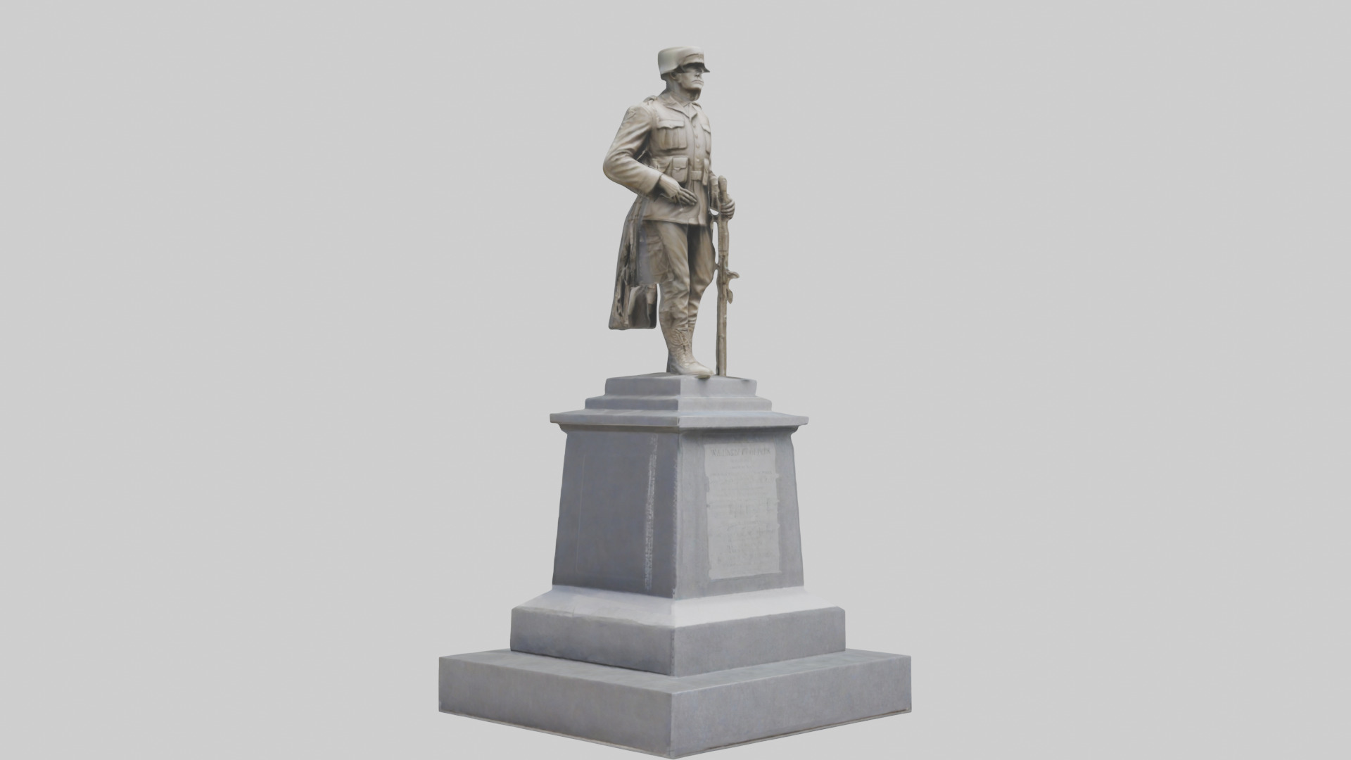Monument to the Fallen Soldier Sculpture model Low-poly 3D model_11
