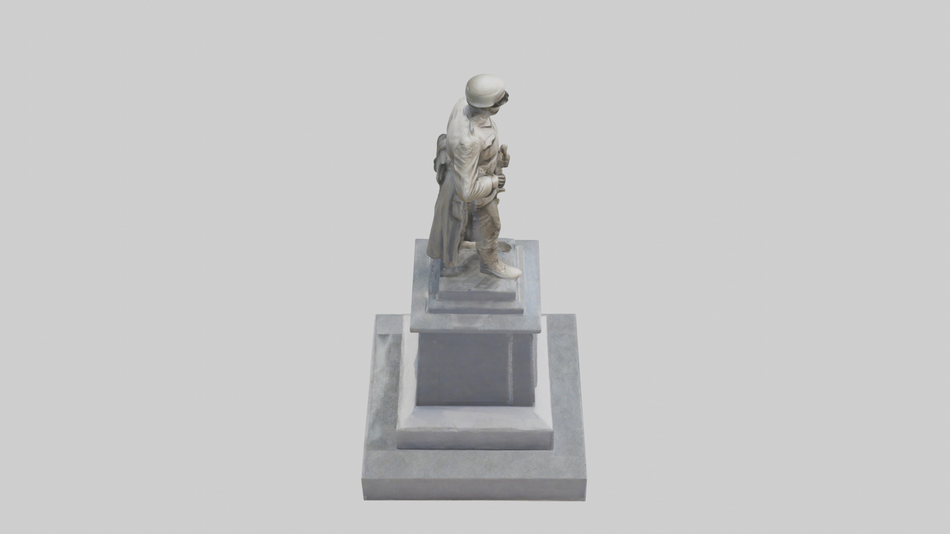 Monument to the Fallen Soldier Sculpture model Low-poly 3D model_18