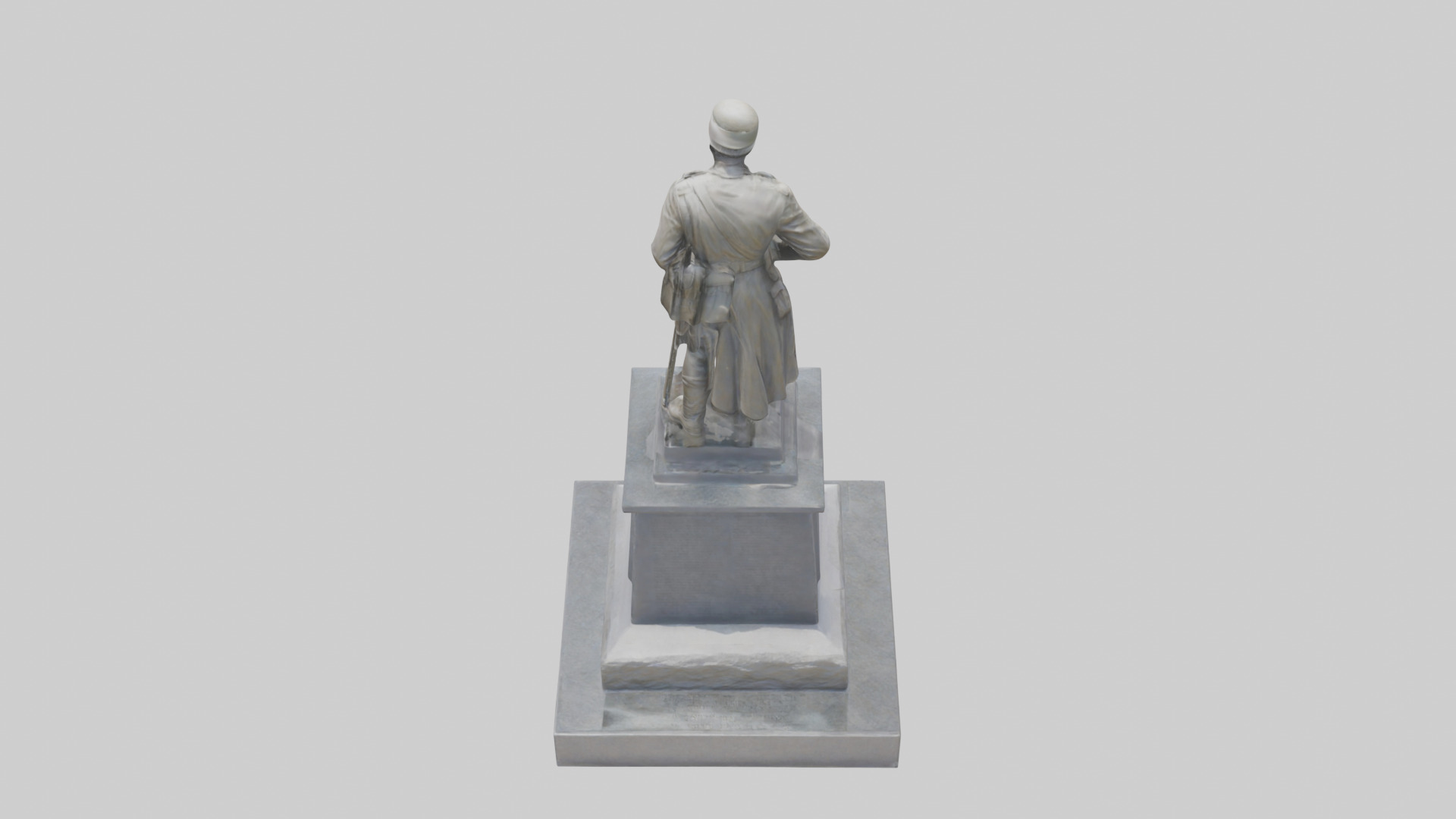 Monument to the Fallen Soldier Sculpture model Low-poly 3D model_15