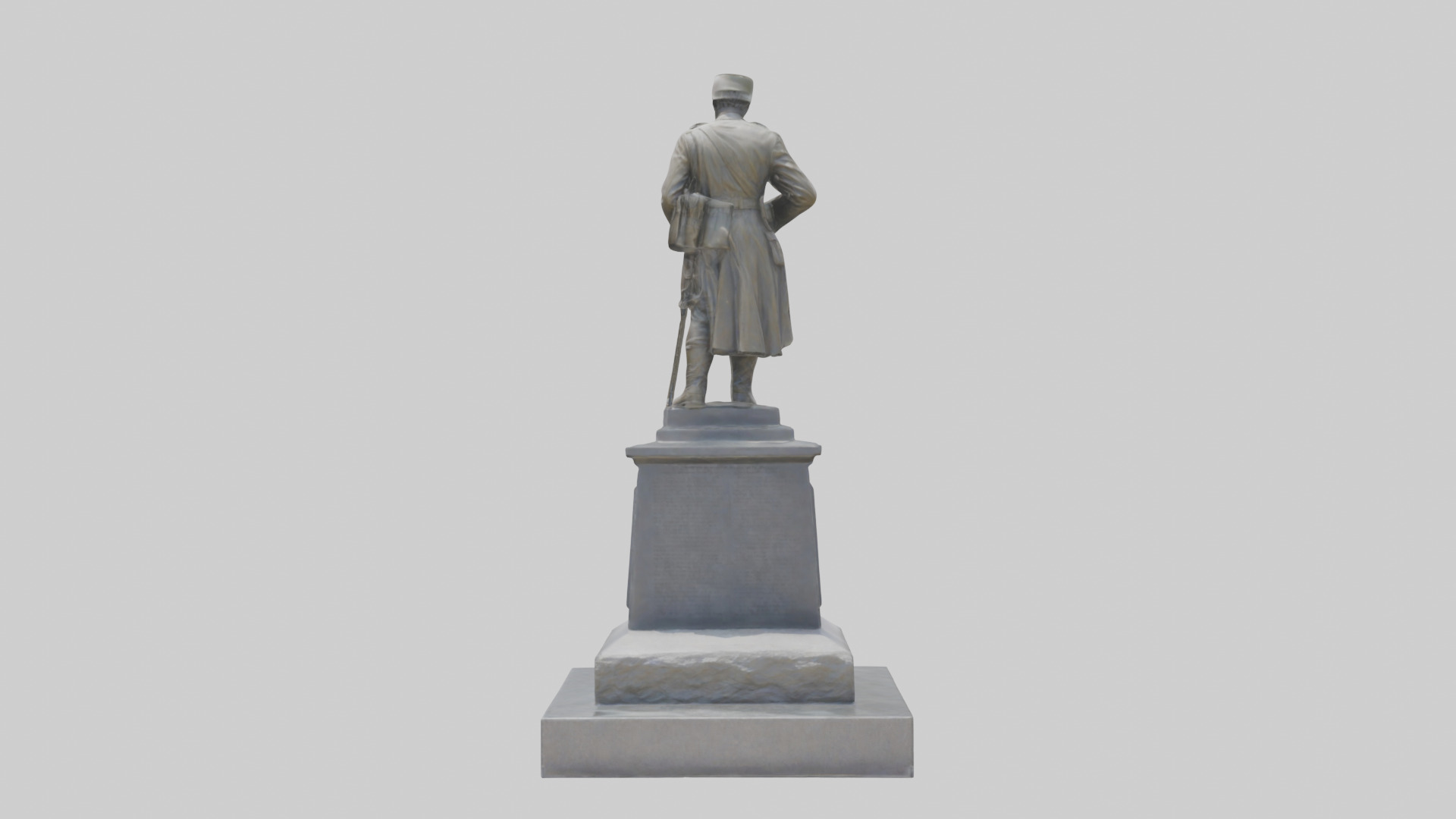 Monument to the Fallen Soldier Sculpture model Low-poly 3D model_2