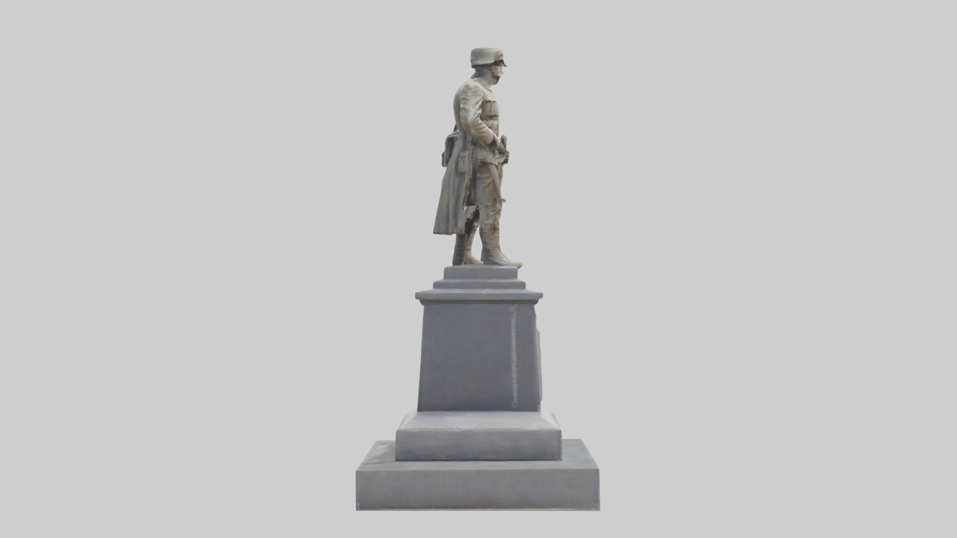 Monument to the Fallen Soldier Sculpture model Low-poly 3D model_13