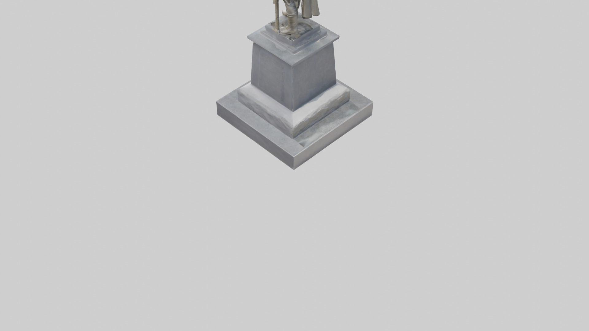 Monument to the Fallen Soldier Sculpture model Low-poly 3D model_5
