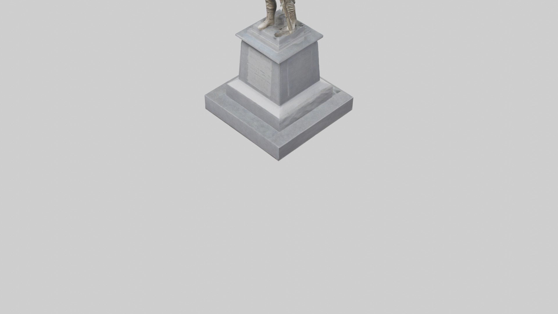Monument to the Fallen Soldier Sculpture model Low-poly 3D model_7