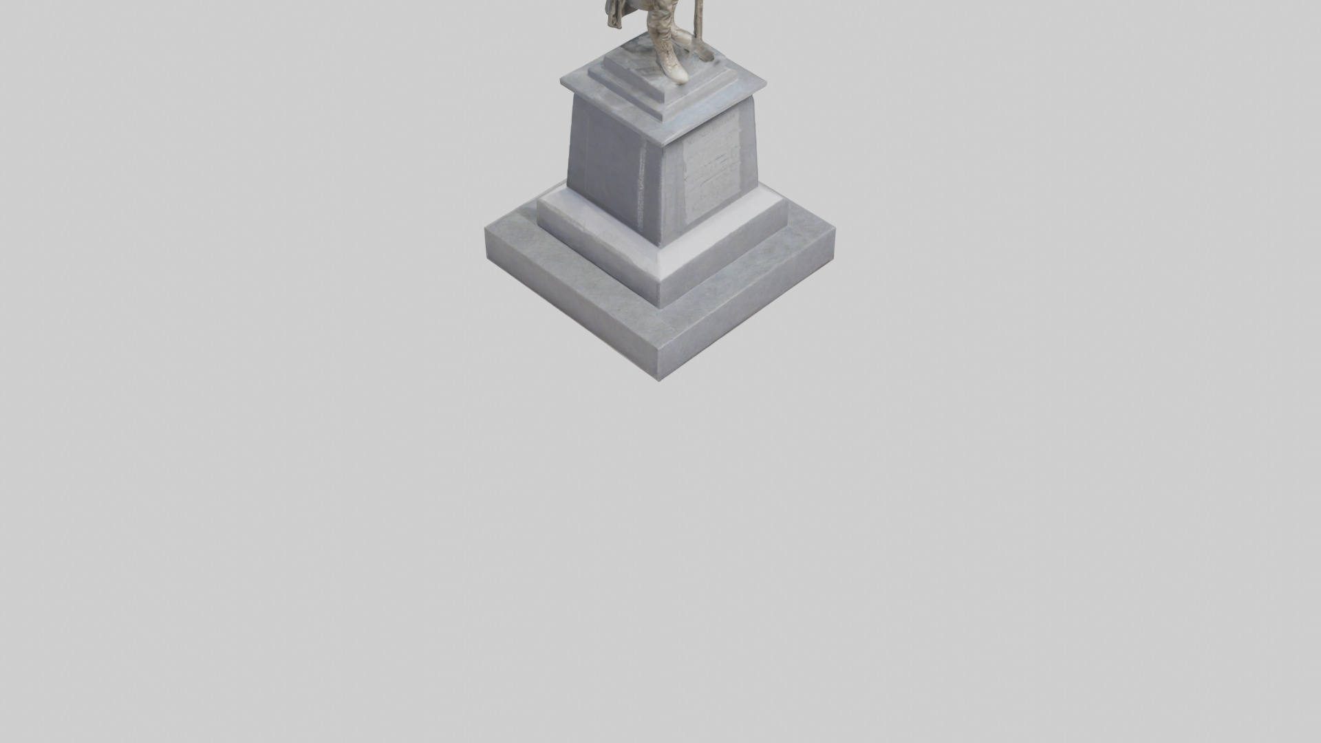 Monument to the Fallen Soldier Sculpture model Low-poly 3D model_8