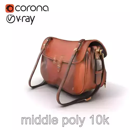 Brown Leather Saddlebag Rugged Texture model pack