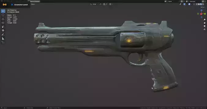 Sci-Fi Gun 02 Low Poly Game Ready Asset Low-poly Low-poly 3D model