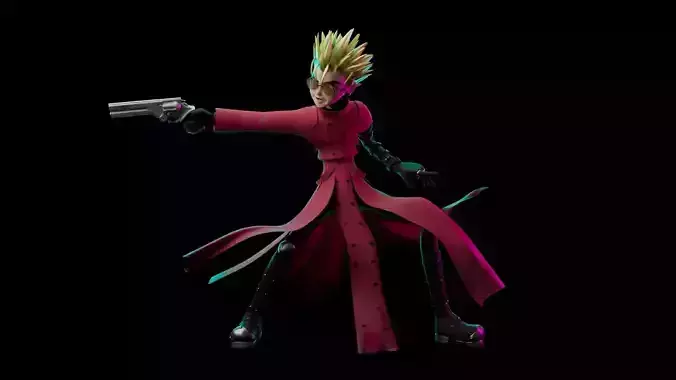 vash the stampede from trigun meterial and rigging